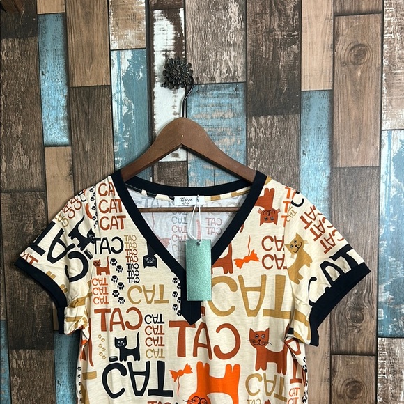 Graphic Print Short Sleeve cat nightgown small - Picture 2 of 16